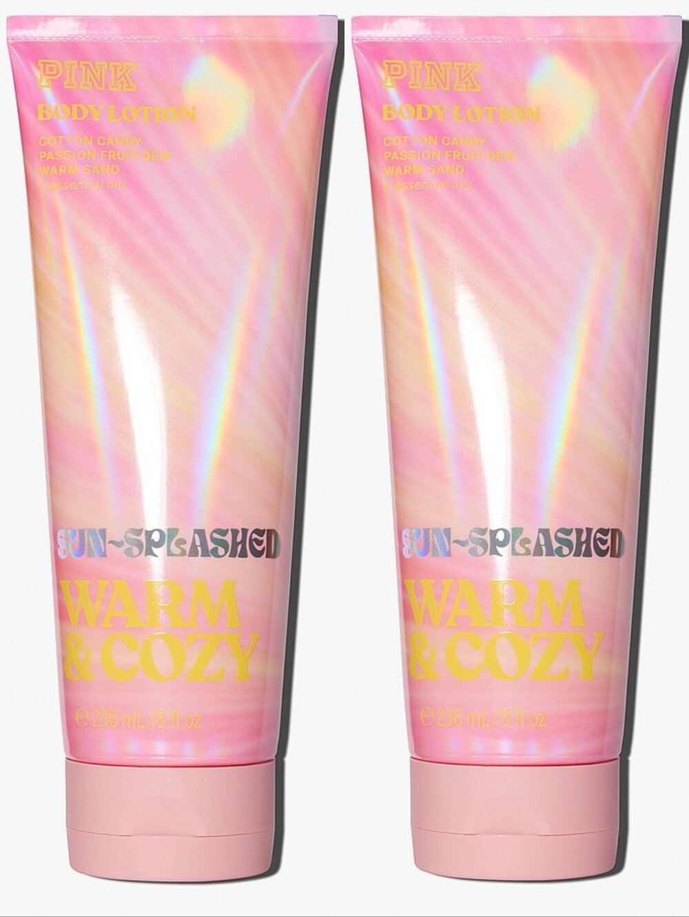 Victoria's Secret PINK Sun-Splashed Warm & Cozy Body Lotion Set of 2 NEW RARE